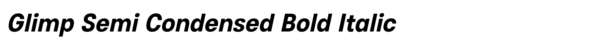 Glimp Semi Condensed Bold Italic image